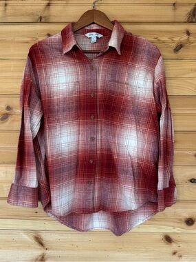 OLD NAVY | The Boyfriend Shirt Plaid Flannel Button Down Large